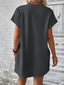 Aurelia | Round Neck Short Sleeve Mini Dress