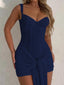 Luvoria | Corset Lace Mini Dress with Side Drape