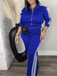 “Nova” Zip-Up Striped Track Set