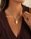 “Saint” Moissanite Cross Tag Necklace
