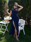 "Nadine" High Neck Draped Gown