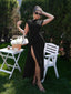"Nadine" High Neck Draped Gown