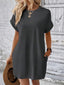 Aurelia | Round Neck Short Sleeve Mini Dress