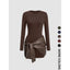 "Gia" Faux Leather Bow Mini Dress