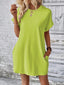 Aurelia | Round Neck Short Sleeve Mini Dress