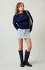 Isla | High-Waisted Light Wash Denim Mini Skirt
