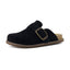 "Wren" Suede Buckle Clogs