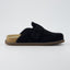 "Wren" Suede Buckle Clogs