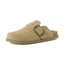 "Wren" Suede Buckle Clogs