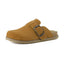 "Wren" Suede Buckle Clogs