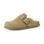"Wren" Suede Buckle Clogs