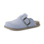 "Wren" Suede Buckle Clogs