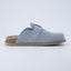 "Wren" Suede Buckle Clogs