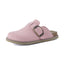 "Wren" Suede Buckle Clogs