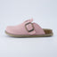 "Wren" Suede Buckle Clogs