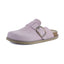 "Wren" Suede Buckle Clogs