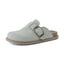 "Wren" Suede Buckle Clogs