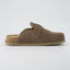 "Wren" Suede Buckle Clogs