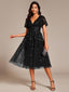 "Cora" Embroidered Midi Dress