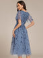 "Cora" Embroidered Midi Dress