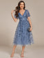 "Cora" Embroidered Midi Dress