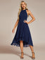 "Zoey" Halter High-Low Cocktail Dress