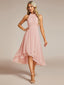 "Zoey" Halter High-Low Cocktail Dress