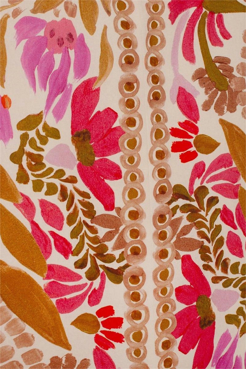 ELARA FLORAL MIDI DRESS – RED & YELLOW