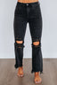 Sawyer High-Rise Distressed Black Jeans