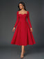 "Tessa" Long Sleeve Midi Dress