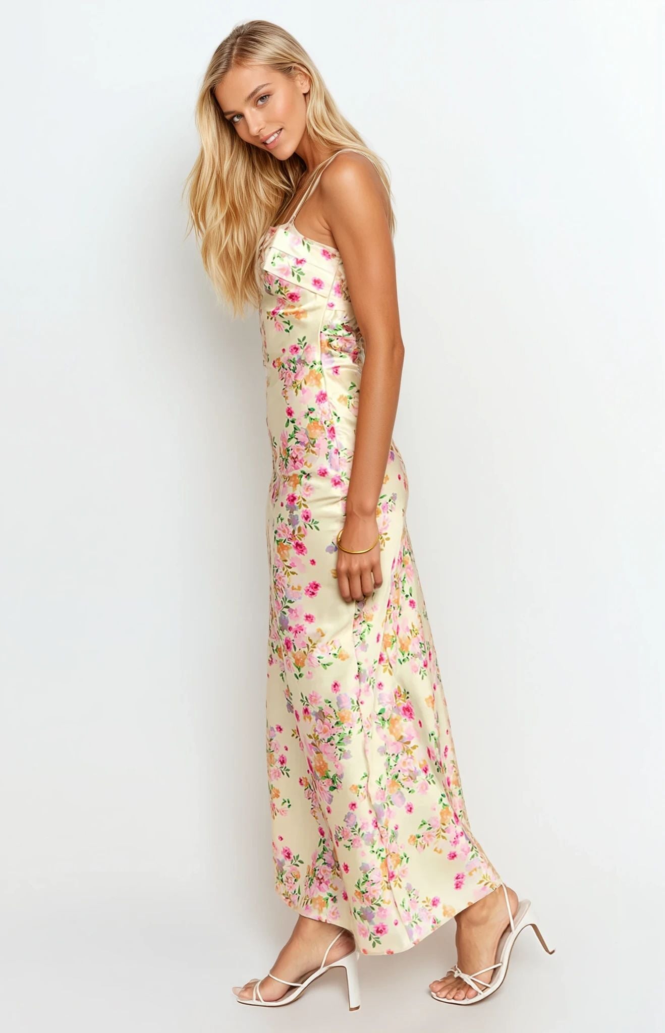 SOLARA STRAPLESS MAXI DRESS – YELLOW BLOOM