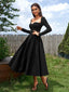 "Vienna" Long Sleeve Off-Shoulder Midi Dress