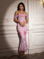 "Remi" Off-Shoulder Floral Gown