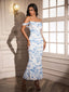 "Remi" Off-Shoulder Floral Gown