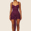 Luvoria | Corset Lace Mini Dress with Side Drape
