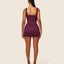 Luvoria | Corset Lace Mini Dress with Side Drape