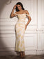 "Remi" Off-Shoulder Floral Gown