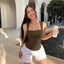 "Cali" Square-Neck Bodysuit