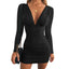 "Scarlett" Deep V Ruched Mini Dress