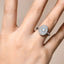 "Celeste" Radiant Moissanite Halo Ring