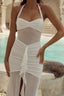 Elvorya | Espresso Mesh Maxi Dress