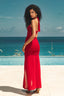 Elvorya | Espresso Mesh Maxi Dress