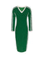 "Kara" Stripe Knit Midi