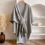 Oversized Belted Knit Cape