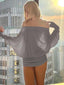 Lokora | Off-Shoulder Batwing Sleeve Long Dress