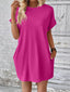 Aurelia | Round Neck Short Sleeve Mini Dress