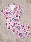 "Dream Squad" Printed Pajama Set