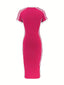 Clyvera | V-Neck Stripe Dress