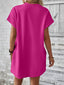 Aurelia | Round Neck Short Sleeve Mini Dress