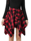 Taryn | Asymmetrical Plaid Grunge Skirt